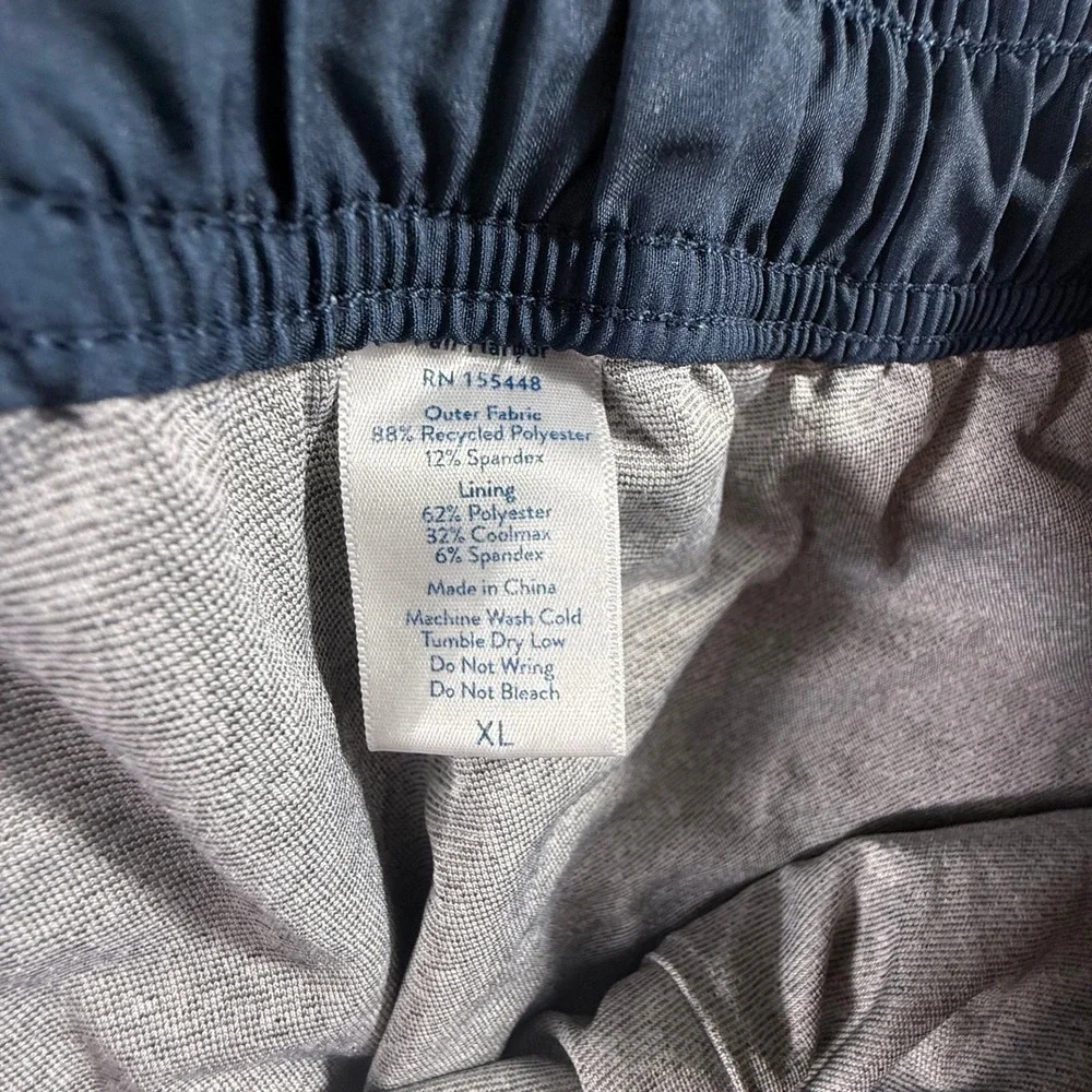 Fair Harbor Mens Navy Striped Board Shorts Swim Trunks Size XL Built in Liner
